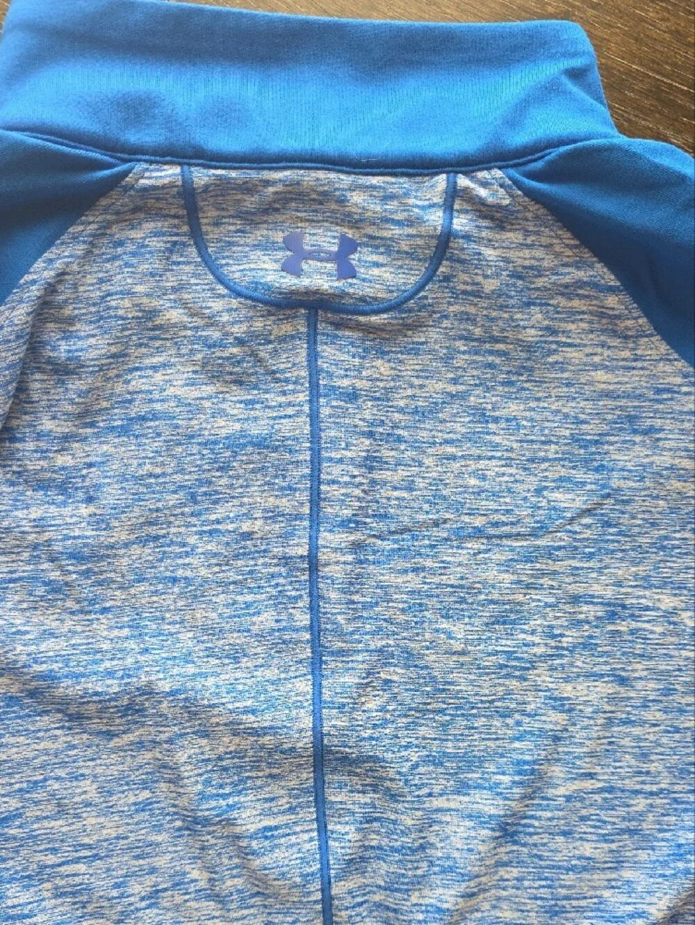 Under Armour Royal Blue Heathered Quarter-Zip Long Sleeve Top